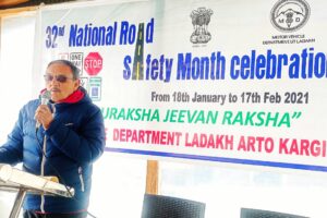 MVD Ladakh Felicitate Doctors as Road Safety Champions