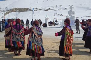 Snow Sculpture Exhibition held at Muskit Chumik, Zanskar