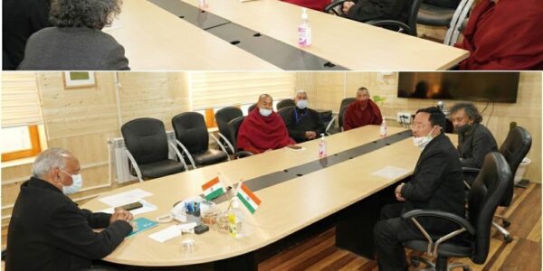 Secy. International Buddhist Confederation called on LG Mathur