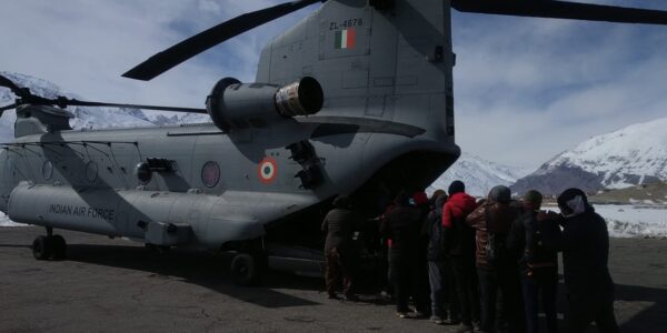 First CHINOOK helicopter operated in Zanskar for Passengers