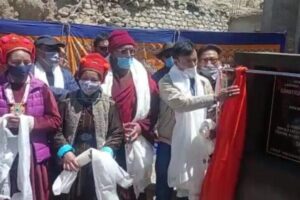 EC Tashi laid foundation stone for upgradation of Zanskar Sarai at Leh