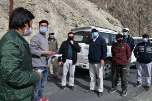 Secy Mehboob takes stock of wayside tourist amenities at Darchiks, Garkone, Chiktan