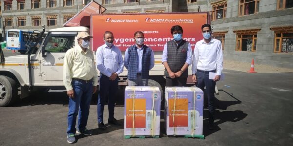 ICICI Bank donates 10 oxygen concentrators to Health Dept Kargil