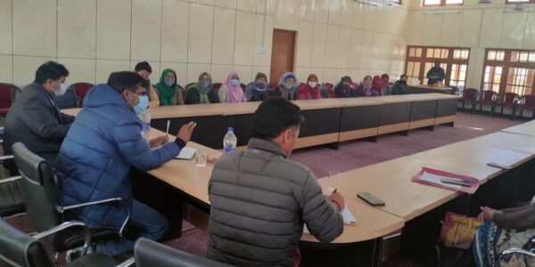 Director Social Welfare Ladakh chairs meeting of Anganwadi Workers in Zanskar