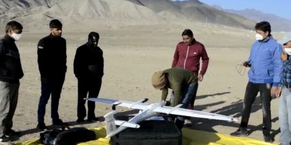 Principal Secy inaugurates first test drone flight