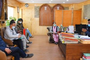 DC Leh reviews current Covid-19 situation in Leh