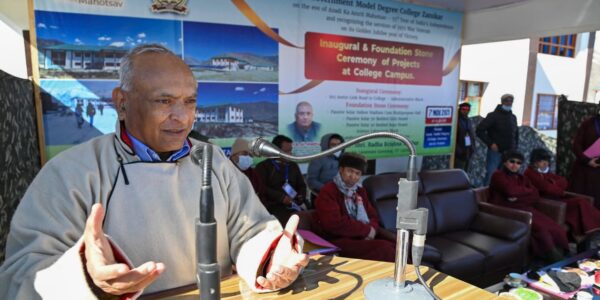 LG Mathur lays foundation stone of projects worth Rs 32 crores in MGDC Zanskar