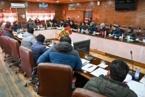 Div Com Ladakh Saugat Biswas chairs meeting of Revenue Dept Kargil