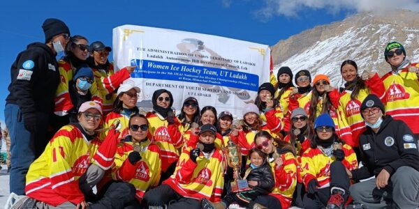 Ladakh Women Ice Hockey team wins 9th IHAI National Championship