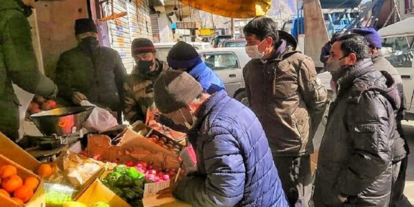 FCS&CA officials inspect markets in Leh