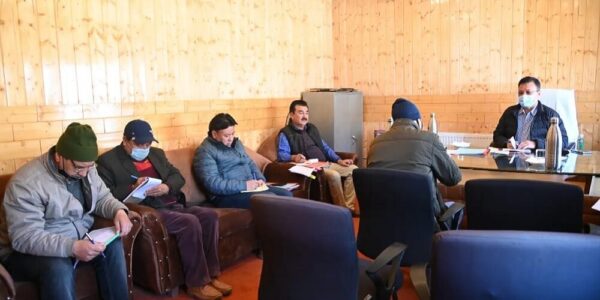 Secretary Mehboob Ali Khan reviews developmental works in Kargil