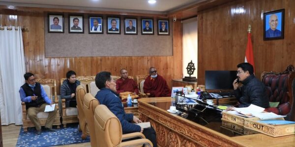 LAHDC Leh discuss hosting the upcoming International Buddhist Conference in Leh