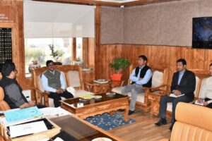 Principal Secretary School Education Dept J&K met CEC Leh