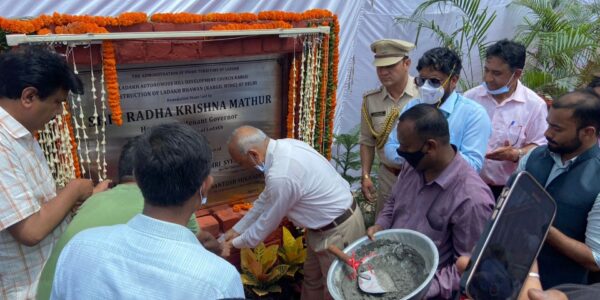 LG Mathur lays foundation stone of Ladakh Bhawan (Kargil wing) at Dwarka Delhi