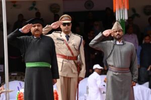 CEC Kargil hoists national flag at Khree Sultan Chow Sports Stadium Biamathang