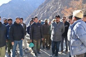 CEC Feroz Khan visits Yaldor Garkone village to assess developmental works