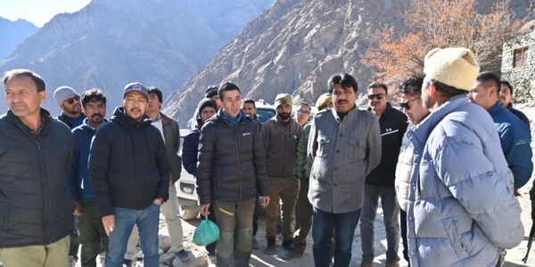 CEC Feroz Khan visits Yaldor Garkone village to assess developmental works