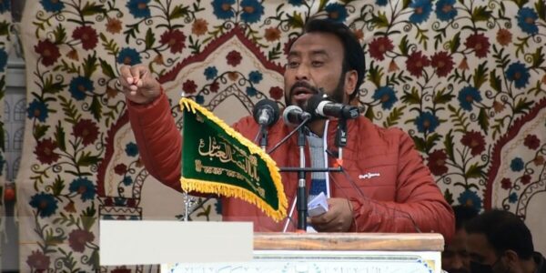 Jamiat Ulema Isna Ashriya Kargil holds protest on International Day of Quds 2023
