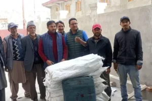 LAHDC Kargil Councilors distribute Tarpaulin Community Tent under Subsidy Component