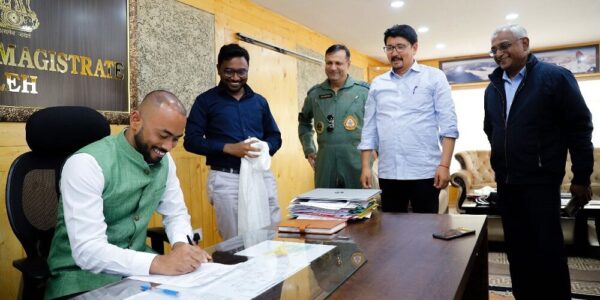 DC, Leh hands over charge to new DC Santosh Sukhadeve