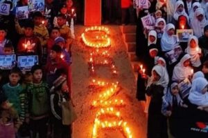 Candlelight Vigil in Lankerchey, Kargil: Uniting Against Gaza Genocide and Shia Killings in Parachinar