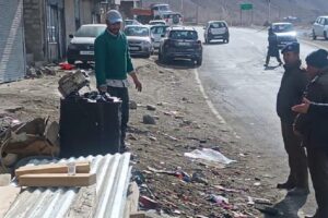 Anti-encroachment Drive for Expansion of Bazar Held in Kargil Town