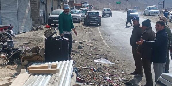 Anti-encroachment Drive for Expansion of Bazar Held in Kargil Town