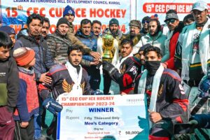 Drass Warriors Triumph in 15th CEC Ice Hockey Championship, Defeating Royal Shakar Chiktan