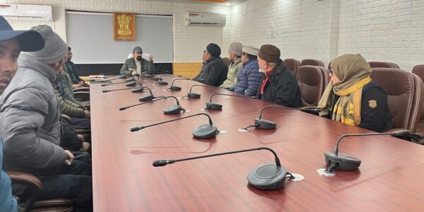 CEC Dr Jaffer chairs meeting with All Casual Union Kargil, Ladakh