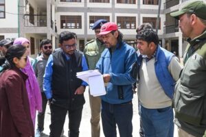 DC/DEO inspects model and critical polling stations around Kargil town