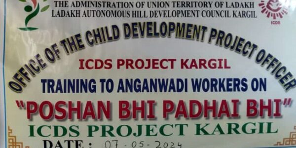 ICDS Kargil launches “Poshan Bhi Padhai Bhi” training program for Anganwadi Workers