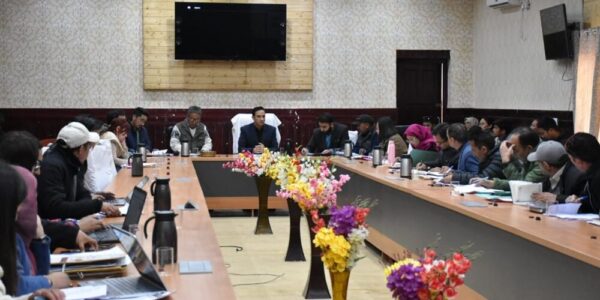 Review meeting of schemes taken up by Rural Development Department